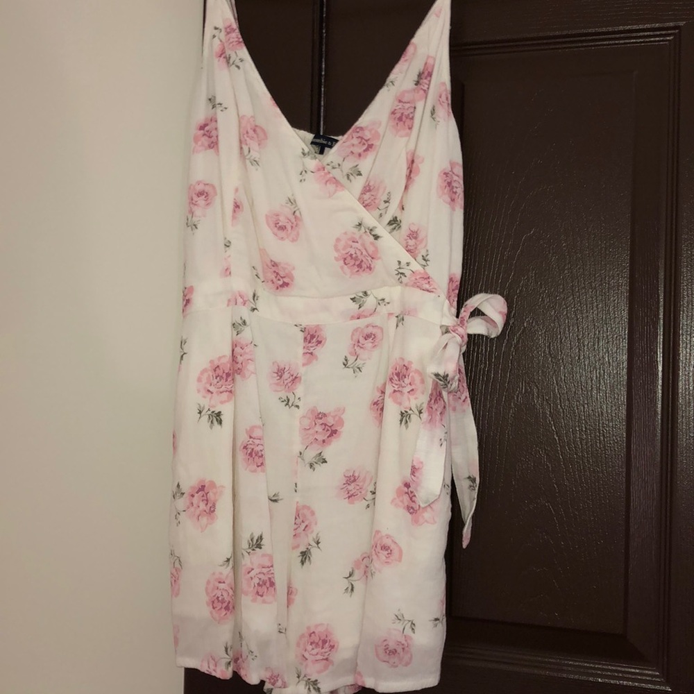 White and pink floral jumper
